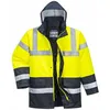 Image de Parka Haute Visibilité Portwest Bicolore Traffic Jaune / Bleu Marine Xl