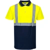 Image de Portwest S479 Polo bicolore jaune/bleu marine taille M