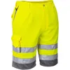 Image de Bermuda Haute Visibilité Hivis Poly-coton Portwest Jaune / Gris Xl