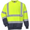Image de Sweatshirt Bicolore Hivis Couleur : Jaune/marine Taille Xxxl Portwest