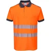 Image de Polo Hv Pw3 Couleur : Orange/marine Taille Xl - Portwest