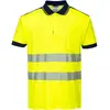 Image de Polo haute visibilité Portwest T180 PW3 Jaune/Navy Taille XL