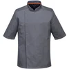 Image de Veste De Cuisinier Maille Pro S/s Couleur : Gris Ardoise Taille S - Portwest
