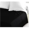 Image de Drap Plat 100% Coton 240x300 Cm Noir - Lovely Home