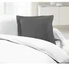 Image de Lovely Home - Lot De 2 Taies Doreillers 100% Coton 63x63 Cm - Gris Fonce