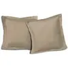 Image de Lovely Home Lot De 2 Taies Doreillers 100% Coton 63x63 Cm - Beige