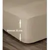 Image de Les Tendances - Lovely Home Drap Housse 100% Coton 140x190cm - Bonnet 35cm - Beige