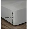 Image de Les Tendances   Drap Housse 100% Coton 160x200cm   Bonnet 35cm   Spécial Matelas Épais   Gris Clair