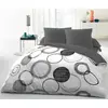 Image de Parure de lit - 1 housse de couette 220 x 240 cm + 2 taies d'oreiller 63 x 63 cm - Gris clair