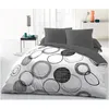 Image de Les Tendances - Parure De Couette Microfibre Audace - 1 Housse De Couette 220 X 240 Cm + 2 Taies Doreiller 63 X 63 Cm - Gris Clair