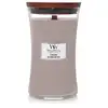 Image de Woodwick Large Fireside Bougie Parfumée Gris Élégante