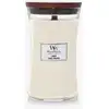 Image de Woodwick Linen Bougie Parfumée Blanc Design Horloge De Sable