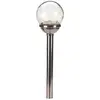 Image de SMART GARDEN Firefly Opale - Lot de 4 lampes solaires à piquet, LED, boule en verre opale, acier inoxydable, IP44, capteur crépusculaire, 47 x 10 cm