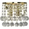 Image de Hanna 2l Applique Demi Cercle Métal Doré Et Cristal Clair G9 2x33w Max Haut 18 X Larg 18cm