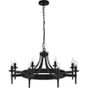 Image de Searchlight - Cartwheel - Lustre À 8 Ampoules Au Fini Noir, E14