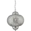 Image de Searchlight - Fretwork - Plafonnier Marocain À 1 Ampoule Nickel Brillant, E27