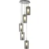 Image de Eglo - Duo 2 - 5l Plafonnier Multi-drop Avec Smokey Outer/frosted Interieur Diffuseur Verres