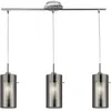 Image de Searchlight - Suspension Barre 3l Duo 2 Métal Chromé Et Double Verre Fumé Et Givré E14 3x60w Max