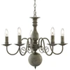 Image de Suspension, acier doux, chandelier, intensité lumineuse variable, gris