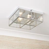 Image de Flush - Lampe de Boîte à 2 Flammes, Chrome avec Panneaux en Verre Clair