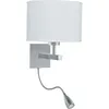 Image de Searchlight - Applique Murale Intérieure Dual Flexi Arm À 1 Lumière, Argent Satiné, E27