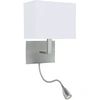 Image de Applique LED, nickel mat, bras flexible, intensité lumineuse variable