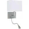 Image de Applique Murale Intérieure Dual Flexi Arm À 1 Lumière, Argent Satiné, E27 - Searchlight