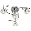 Image de Searchlight - Plafonnier Sierra - 4l Faible Hauteur, Chrome, Verre Transparent Gu10 4x33w Maxi