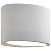 Image de Searchlight Gypsum - 1 Applique Murale Lumineuse À Peindre Ovale Blanc Plâtre, G9