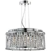 Image de Searchlight - Plafonnier / Suspension Elise 4 Flammes, Chrome, Boutons En Cristal Clair, Revêtement En Tube D'Aluminium