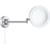 Image de Miroir de salle de bain, miroir de rasage, grossissement 3x, Ip44, chrome, extérieur givré