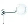Image de Searchlight - Miroir Sdb Rond Sur Bras Metal Chrome P44 Clii Exterieur Givre, Led 4w 228lm 4000k Inter Tirette
