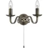 Image de Eglo - Richmond - 2lt Applique Murale Laiton Antique E14 2x60w Max Avec Inter