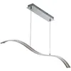 Image de Suspension Wing Barre Led Curvée Metal Argent Satiné 10w 750 Lumens 3000k Longueur 1m.