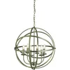 Image de Searchlight - Suspension Orbit 6l Cage Arceaux Métal Laiton Antique E14 6x60w Diamètre 60cm