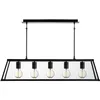 Image de Lampe Suspendue Noire Voyager 5 Lumières - 4614-5bk