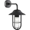 Image de Applique Murale Extérieure Toronto 1l Noir Mat, Verre Transparent E27 60w Haut 31cm Larg 17cm