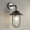 Image de Applique extérieure, argent satiné, acier inoxydable, verre, intensité lumineuse variable