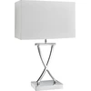 Image de Lampe de table, chrome, abat-jour textile, H 48,5 cm, CLUB
