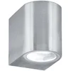 Image de Searchlight - Led Extérieur Mur Spot Lampe Satin Argent Verre Aluminium Véranda Jardin