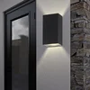 Image de Applique Murale D'Extérieur Led Applique De Façade, 2 Flammes, Lampe De Porte D'Entrée, Aluminium Noir, Spot Haut-bas, 2x 6w 2x 420lm Blanc Neutre, Lxh 9 X 16 Cm