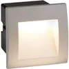 Image de Ankle Led 1lt Encastre Exterieur Saillie Ip65 Clii Alu Gris Et Verre Givré, Led 2w 149 Lumens 4000k Larg 7cm X Haut 9cm