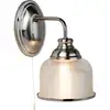 Image de Bistro Ii - 1l Applique Murale Métal Argent Satiné Avec Verre Prismatique Amplificateur Holophane E27 Max 60w Avec Interrupteur