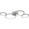 Image de plafonnier LED moderne Solexa 4 anneaux chrome 30W dimmable blanc chaud
