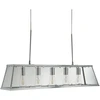 Image de Voyager Lampe suspendue 5 flammes 90cm chrome verre