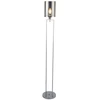 Image de Catalina Lampadaire à 1 flamme Chrome Verre fumé Abat-jour