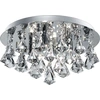 Image de Plafonnier en cristal IP44 chromé Lampe de salle de bain Ø38 cm