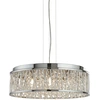 Image de Lampe à suspendre, cristaux, verre, ALU, chrome, H 135 cm, ELISE