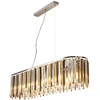 Image de Lampe à suspendre, cristaux, verre, chrome, H 150 cm, CLARISSA