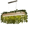 Image de Lustre contemporain Ash Steel Brown Wood Silver Led 21W 3000K